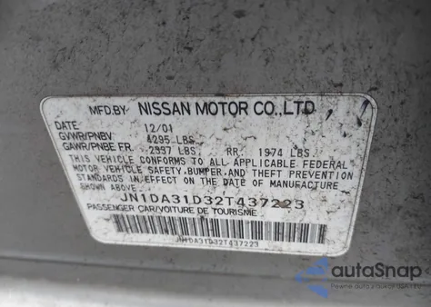 2002 Nissan Maxima Se из США, поврежденный, VIN JN1DA31D32T437223